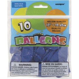 10 12'' ROYAL BLUE BALLOONS