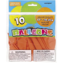 10 12'' PUMPKIN ORANGE BLLNS