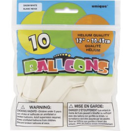 10 12'' WHITE BALLOONS