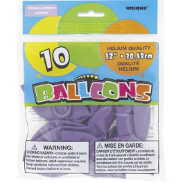 10 12'' LAVENDER BALLOONS