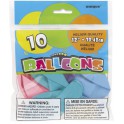 10 12" PASTEL ASST BALLOONS