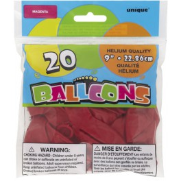 20 9" MAGENTA BALLOONS