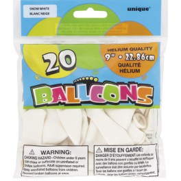 20 9'' SNOW WHITE BALLOONS