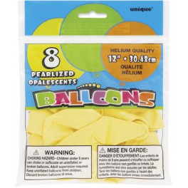 8 12'' GOLDN YELLOW PRLZD BLL