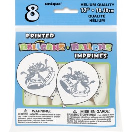 8 WEDDING BELLS (WHT) 12'' PRN