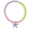 TRI COLOR GLOW NECKLACE W/STAR