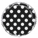 18"BLK BLCK DOT FL BLN