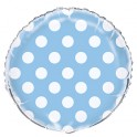 18"BLK PW BLU DOT FL BLN