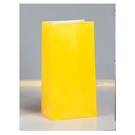 12 PPR PARTY BAGS-SUN YELLOW