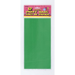 12 PPR PARTY BAGS-GREEN