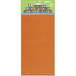 12 PPR PARTY BAGS-ORANGE