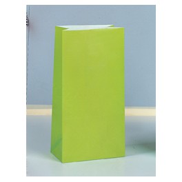12 PPR PARTY BAGS-LIME GREEN