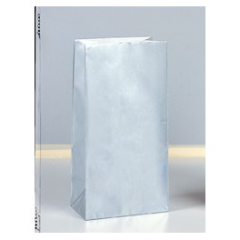 10 PPR PRTY BAGS-SILVER METLLC
