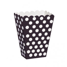 8 BLACK DOTS TREAT BOXES