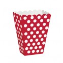 8 RUBY RED DOTS TREAT BOXES
