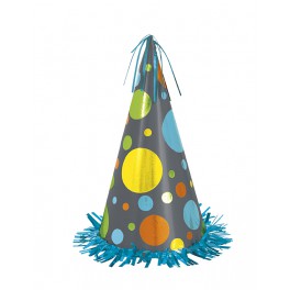 PARTY DOTS FOIL HAT 13"