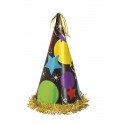 BLACK BALLOON FOIL HAT 13"