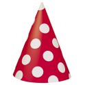 8 RUBY RED DOTS HATS