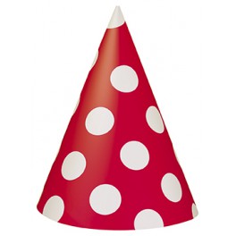 8 RUBY RED DOTS HATS