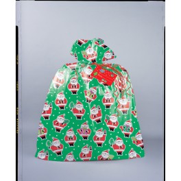 XMAS SANTA JUMBO PLSTC GIFTBAG