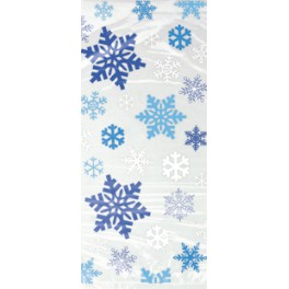 20 SNOWFLAKES BLUE CELLO BAGS