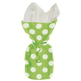 20 LIME GREEN DOTS CELLO BAGS