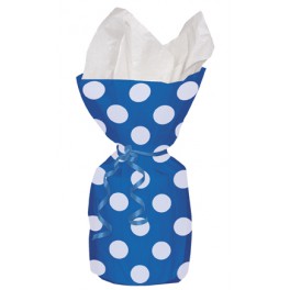 20 ROYAL BLUE DOTS CELLO BAGS