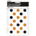 50 ORG/BLK DOTS TREAT BAG 4X6"