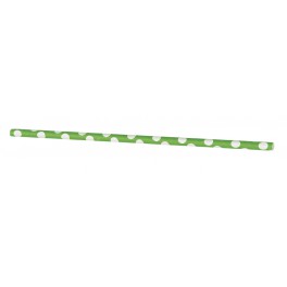 10 LME GREEN DOTS PAPER STRAWS