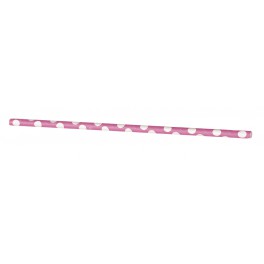 10 HOT PINK DOTS PAPER STRAWS