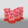 4 MINI HEARTS HONEYCOMB DEC 6"