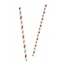 10 RD/GRN STRP/DOT PAPER STRAW