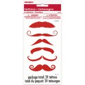 4 RED MUSTACHE TATTOO SHTS
