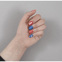 20 STR & STRIPES NAIL STICKERS