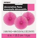 3 DECOR FAN 6" HT PNK