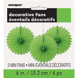 3 DECOR FAN 6" LM GRN
