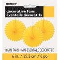 3 DECOR FAN 6" SF YLW
