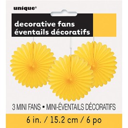 3 DECOR FAN 6" SF YLW