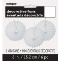 3 DECOR FAN 6" WHT