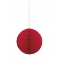 HONEYCOMB BALL 8" RED