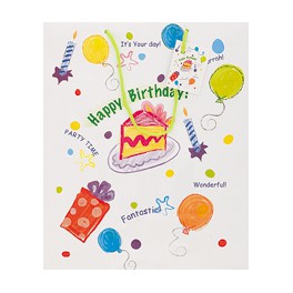 BDAY WISHES GIFTBAG ASST-LARGE