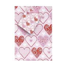 SWIRL HEARTS SML GLOSS GIFTBAG