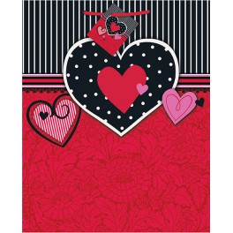 PARISIAN HEARTS GIFT BAG - MED