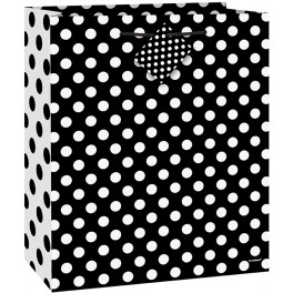 BLACK DOTS GIFTBAG-MED