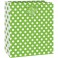 LIME GRN DOTS GIFTBAG-MED