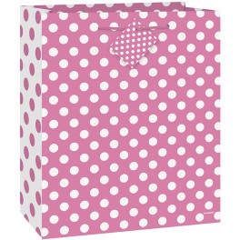 HOT PINK DOTS GIFTBAG-MED