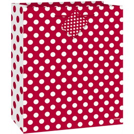 RUBY RED DOTS GIFTBAG-MED
