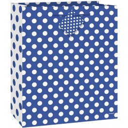 RYL BLUE DOTS GIFTBAG-MED