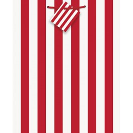 RED STRIPE GIFT BAG-MED