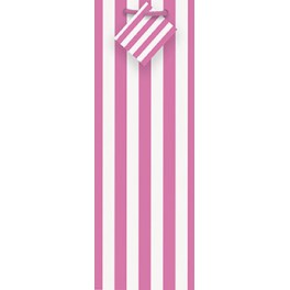 HOT PINK STRIPE WINE BAG